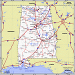 Map of Alabama state