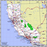 Map of California state