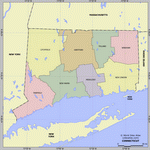 Map of division into districts of Connecticut