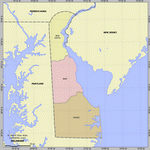 Map of division into districts of Delaware