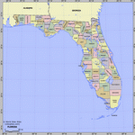 Map of division into districts of Florida