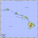 Map of relief of Hawaii