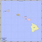 Map of division into districts of Hawaii