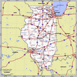 Map of Illinois state