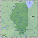 Map of relief of Illinois