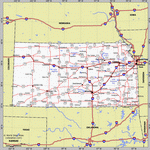 Map of Kansas state