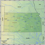 Map of relief of Kansas