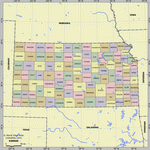 Map of division into districts of Kansas