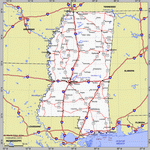 Map of Mississippi state