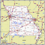 Map of Missouri state