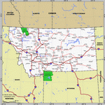 Map of Montana state