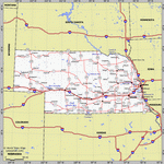 Map of Nebraska state