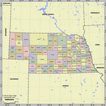 Map of division into districts of Nebraska