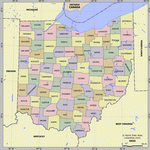 Map of division into districts of Ohio
