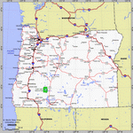 Map of Oregon state