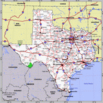 Map of Texas state