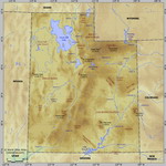 Map of relief of Utah