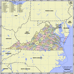 Map of division into districts of Virginia