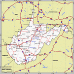 Map of West Virginia state