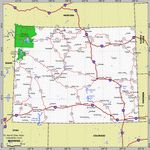 Map of Wyoming state